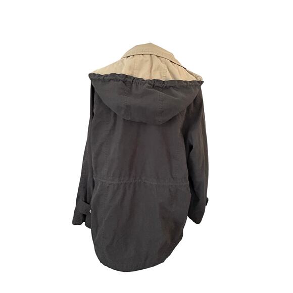 London Fog Black and Tan Trench Coat - Picture 3 of 11